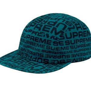 SUPREME Repeater Teal Camp Hat